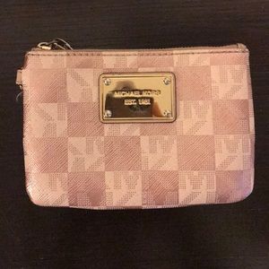Mk rose gold wristlet